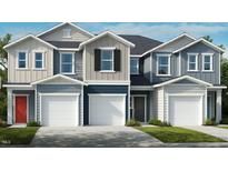 Charming townhome exteriors with attached garages and inviting curb appeal, nestled in a vibrant community at 1117 Mountain Crown St, Durham, NC 27704