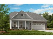 Charming single-Gathering home featuring stone accents and a well-manicured lawn at 541 Lauren Ann Dr, Apex, NC 27523
