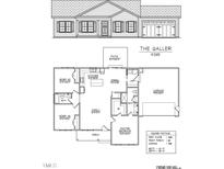 Detailed floor plan showcasing layout, room dimensions, and square footage of The Waller home design at 327 S Main St, Four Oaks, NC 27524