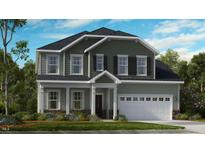 Inviting two-story home featuring a classic facade, attached garage, and nicely landscaped front yard at 253 Tidal Pool Way, Cary, NC 27519