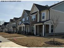 Charming two-story townhomes featuring varied color schemes, covered front porches and well manicured lawns in an attractive community at 945 Alma Railway Dr # 559, Wake Forest, NC 27587