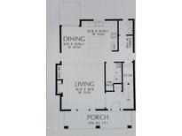 Layout featuring dining, living, and porch areas, showcasing space and design at 812 Kenmore Ave, Louisburg, NC 27549