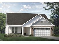 Charming single-Gathering home featuring a stone-accented facade and a two-car garage at 129 Oban Dr, Homesite 150, Sanford, NC 27330