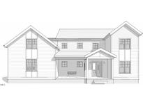 Detailed rendering of a two-story home showcasing its architectural design and front porch at 3004 Hickory Rd, Raleigh, NC 27616