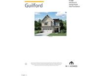 A view of the Guilford model Elevation B, displaying its architectural design at 2375 Field Poppy Dr # 207, Apex, NC 27502