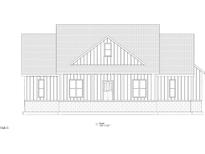 Front elevation of home with covered porch, brick foundation, and symmetrical design at 582 Harnett Central Rd, Fuquay Varina, NC 27526
