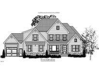 Detailed front elevation of a craftsman style home, showcasing its architectural design and curb appeal at 25 Sweet Sister, Youngsville, NC 27596