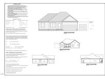 Detailed architectural home plan showing the front, rear, and side elevations, plus square footage calculations at 71 Royal Ave, Selma, NC 27576