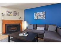 Inviting living room with a fireplace, comfortable sofa, and stylish decor at 124 Friar Ln, Carrboro, NC 27510