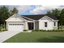 Charming one-story home with a two-car garage, landscaped lawn, and neutral color palette at 207 Golfview Ave, Benson, NC 27504