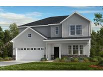 Charming two-story home with stone accents and a spacious two-car garage at 664 Sun Meadow Dr, Wake Forest, NC 27587