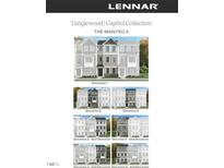 Various elevations of the Lennar Tanglewood THE MANTEO II home at 3016 Honeymyrtle Ln, Durham, NC 27703