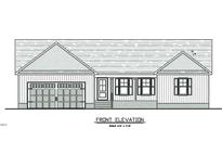 Charming home featuring classic design elements such as horizontal siding and a paneled garage door at 130 Leisure Ln, Louisburg, NC 27549
