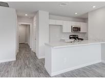 Bright kitchen boasts modern appliances and marble countertops, seamlessly blending style and functionality at 51 Landon Pl, Roxboro, NC 27573