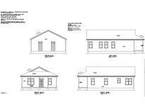 Elevations show the rear, left, front, and right sides of the building at 604 Natchez Trace, Fuquay Varina, NC 27526
