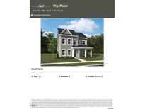 New two-story home featuring gray siding, a gabled roof, and a well-manicured front yard at 2872 Quarry Rd # 166, Rolesville, NC 27571