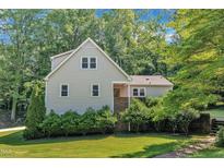 Charming two-story home with a landscaped front yard and mature trees, offering great curb appeal at 4900 North Hills Dr, Raleigh, NC 27612