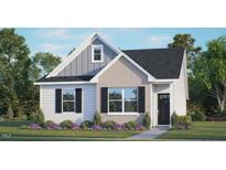 Charming single-Gathering home featuring a mix of brick, siding, and a well-manicured front lawn at 1304 White Verona Way, Knightdale, NC 27545