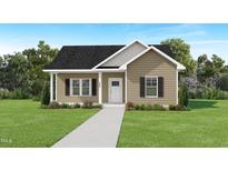 Charming single-story home featuring a well-maintained lawn, a concrete walkway, and dark shutters at 140 Ambergate Ct, Rocky Mount, NC 27804