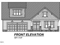 Front elevation view of house with garage, siding and covered porch at 3411 Amelia Grace Dr # 55, Fuquay Varina, NC 27526
