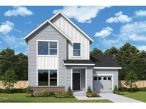 Charming two-story home with gray siding, white trim, and a well-manicured front yard at 78 Restful Point, Fuquay Varina, NC 27526