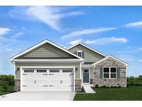 Charming single-Gathering home with a two-car garage, stone accents, and manicured lawn at 31 Elmwood Ave, Sanford, NC 27330