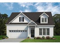 Charming, light brick two-story home featuring a front-entry two car garage and classic dormer windows at 356 Beacon Hill Rd # 103, Lillington, NC 27546