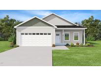 Charming single-story home with a two-car garage, manicured lawn, and inviting front entrance at 2819 Ricolden Trl, Elon, NC 27244
