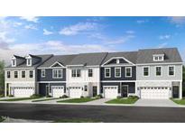 Charming exterior view of newly built townhomes with individual garages and lovely curb appeal at 2724 Sammish Way, Wake Forest, NC 27587