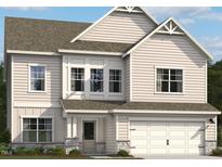 Charming two-story home with light siding, a welcoming entrance, and an attached two-car garage at 1501 Erastus Ct, Fuquay Varina, NC 27526
