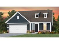 Charming single-Gathering home with inviting curb appeal and attached two-car garage at 1905 Gazania Dr, Fuquay Varina, NC 27526