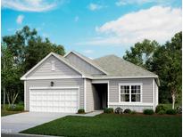 Charming single-story home with a two-car garage and neatly landscaped front yard at 708 Shepards Rock Dr, Zebulon, NC 27597