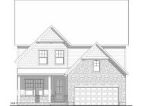 Rendering of a two-story home featuring stone and shingle siding plus an attached garage at 257 Murray Grey Ln, Wake Forest, NC 27587