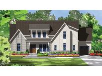Charming two-story home with stone and siding accents, a covered porch, and an attached two-car garage at 70 Spanish Oak Dr, Youngsville, NC 27596