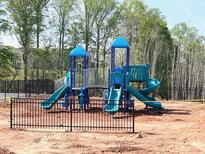 Community playground area features slides, climbing structures and ample play space at 139 Siebold St, Garner, NC 27529