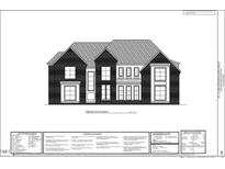 Front elevation plan features brick, detailed windows, and architectural precision at 1620 Hunting Ridge Rd, Raleigh, NC 27615