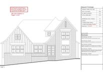 Detailed architectural rendering of a charming two-story home showing covered porch and brick accents at 249 John Williams Ln, Pittsboro, NC 27312