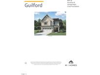 Two-story home showcasing tan siding, white trim, and a two-car garage at 2419 Picual Way # 16, New Hill, NC 27562