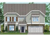 Charming two-story home with a stone-accented garage and inviting entrance at 27 N Maple Walk Dr # 75, Garner, NC 27529