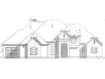 Detailed exterior elevation showcasing the architectural design and features of this residential home plan at 203 Forest Bridge Rd, Youngsville, NC 27596