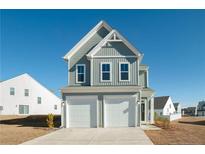 Two-story house with gray siding, white trim, and a two-car garage at 246 Tormore Dr, Sanford, NC 27330