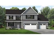 Charming two-story home featuring a three-car garage, well-manicured lawn, and neutral gray siding at 109 Virginia Pine Dr, Cameron, NC 28326