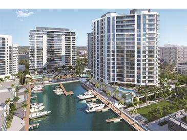 Luxury waterfront community with resort-style amenities and boat slips at 555 Quay Cmn # 1602, Sarasota, FL 34236