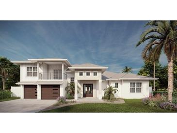 Two-story home with attractive curb appeal, two-car garage, and landscaped lawn at 7904 20Th W Pl, Bradenton, FL 34209