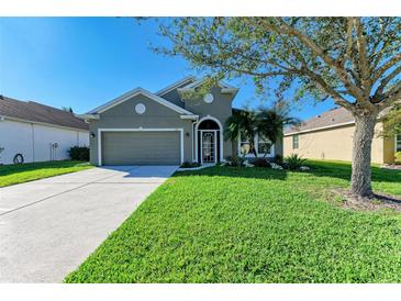 Attractive one-story home with a well-manicured lawn at 7825 112Th E Ave, Parrish, FL 34219