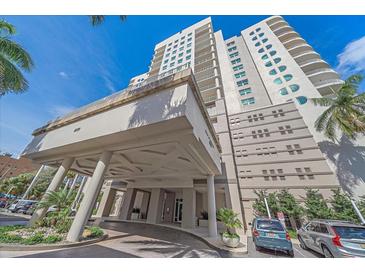 Luxury high-rise building with porte cochere entry at 1771 Ringling Blvd Blvd # 1009, Sarasota, FL 34236