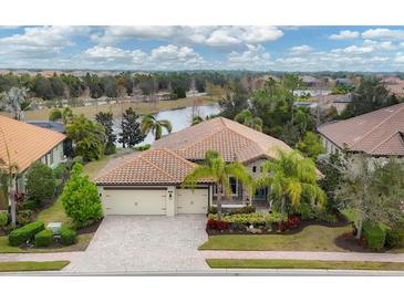 Luxury home community with lakefront properties and lush landscaping at 16621 Berwick Ter, Lakewood Ranch, FL 34202