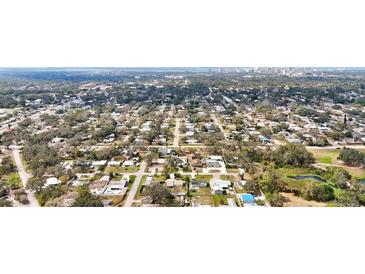 Aerial view showcasing the neighborhood's location and proximity to the city at 939 Cronley Pl, Sarasota, FL 34237