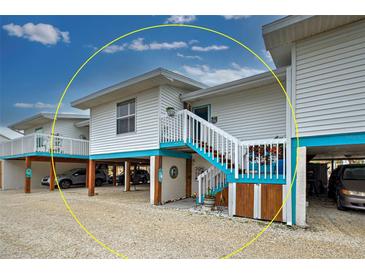 Elevated beachfront home with stairs and parking at 5031 N Beach Rd # 112, Englewood, FL 34223