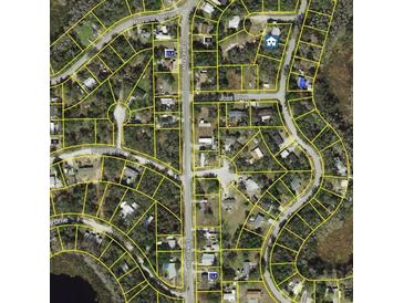 Aerial view showing property location and surrounding area at 9807 Poplar St, New Port Richey, FL 34654